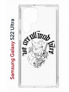 Чехол-накладка Samsung Galaxy S22 Ultra Kruche Print J-Cat