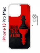 Чехол-накладка iPhone 13 Pro Max Kruche Magnet Print Born to be a King