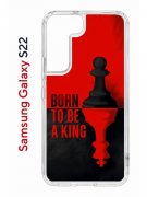 Чехол-накладка Samsung Galaxy S22 Kruche Print Born to be a King