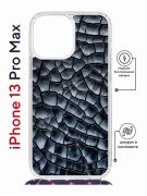 Чехол-накладка iPhone 13 Pro Max Kruche Magrope Print Cracks