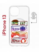 Чехол-накладка Apple iPhone 13 (610627) Kruche PRINT Repeat