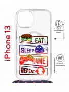 Чехол-накладка Apple iPhone 13 (610629) Kruche PRINT Repeat