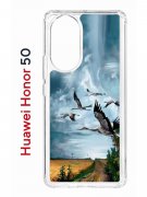 Чехол-накладка Huawei Nova 9 (610635) Kruche PRINT Журавли
