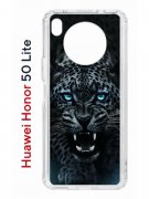 Чехол-накладка Huawei Honor 50 Lite/Nova 8i Kruche Print Дикий леопард