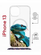 Чехол-накладка Apple iPhone 13 (610629) Kruche PRINT Змея