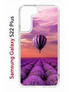Чехол-накладка Samsung Galaxy S22 Plus Kruche Print Лавандовый рай