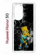 Чехол-накладка Huawei Nova 9/Honor 50 Kruche Print Барт Симпсон