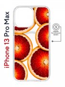 Чехол-накладка iPhone 13 Pro Max Kruche Magnet Print Orange