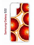 Чехол-накладка Samsung Galaxy S22 (610633) Kruche PRINT Orange