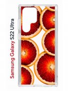 Чехол-накладка Samsung Galaxy S22 Ultra (610632) Kruche PRINT Orange