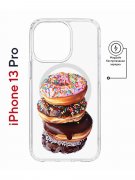 Чехол-накладка Apple iPhone 13 Pro (610631) Kruche PRINT Donuts