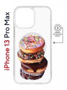 Чехол-накладка iPhone 13 Pro Max Kruche Magnet Print Donuts
