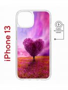 Чехол-накладка Apple iPhone 13 (610627) Kruche PRINT Pink heart