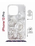 Чехол-накладка iPhone 13 Pro Kruche Magrope Print White roses