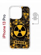 Чехол-накладка iPhone 13 Pro Kruche Magnet Print Danger