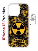 Чехол-накладка iPhone 13 Pro Max Kruche Magnet Print Danger