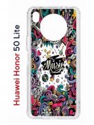 Чехол-накладка Huawei Honor 50 Lite/Nova 8i Kruche Print Music