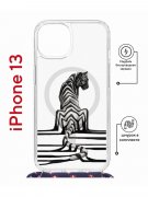 Чехол-накладка Apple iPhone 13 (610629) Kruche PRINT Tiger