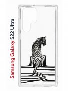 Чехол-накладка Samsung Galaxy S22 Ultra Kruche Print Tiger