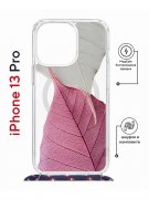 Чехол-накладка Apple iPhone 13 Pro (610630) Kruche PRINT Pink and white