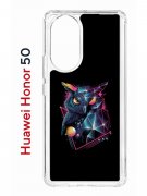Чехол-накладка Huawei Honor 50/Nova 9 Kruche Print Retro Owl