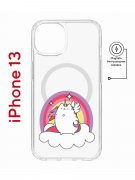 Чехол-накладка Apple iPhone 13 (610627) Kruche PRINT Кот-единорог