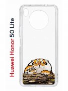 Чехол-накладка Huawei Honor 50 Lite/Nova 8i Kruche Print Тигр первый снег