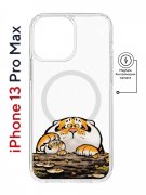 Чехол-накладка iPhone 13 Pro Max Kruche Magnet Print тигр первый снег