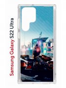 Чехол-накладка Samsung Galaxy S22 Ultra Kruche Print Киберпанк