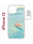 Чехол-накладка Apple iPhone 13 (610627) Kruche PRINT озеро цветов