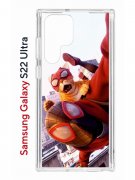 Чехол-накладка Samsung Galaxy S22 Ultra Kruche Print Человек паук