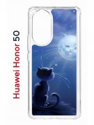 Чехол-накладка Huawei Nova 9 (610635) Kruche PRINT Лунный кот