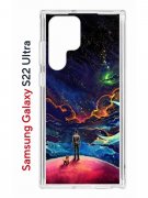 Чехол-накладка Samsung Galaxy S22 Ultra Kruche Print Маленький принц