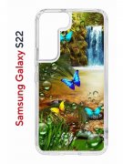 Чехол-накладка Samsung Galaxy S22 (610633) Kruche PRINT Водопад