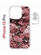 Чехол-накладка iPhone 13 Pro Kruche Magnet Print цветы