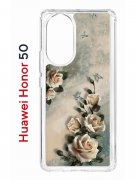 Чехол-накладка Huawei Nova 9 (610635) Kruche PRINT Белая роза
