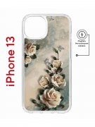 Чехол-накладка Apple iPhone 13 (610627) Kruche PRINT Белая роза