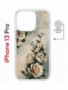 Чехол-накладка iPhone 13 Pro Kruche Magnet Print Белая роза