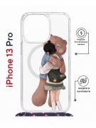 Чехол-накладка Apple iPhone 13 Pro (610630) Kruche PRINT Девочка с мишкой