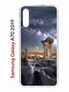 Чехол-накладка Samsung Galaxy A70 2019 (576908) Kruche PRINT Млечный путь