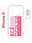 Чехол-накладка Apple iPhone X (598892) Kruche PRINT Я из России pink