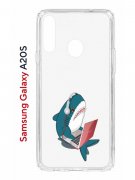 Чехол-накладка Samsung Galaxy A20S (588937) Kruche PRINT Акула