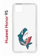Чехол-накладка Huawei Honor 9S  (588929) Kruche PRINT Акула