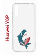 Чехол-накладка Huawei Y8P (588945) Kruche PRINT Акула