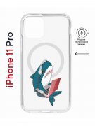 Чехол-накладка iPhone 11 Pro Kruche Magnet Print Акула