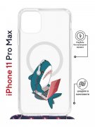 Чехол-накладка iPhone 11 Pro Max Kruche Magrope Print Акула