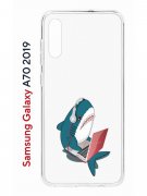 Чехол-накладка Samsung Galaxy A70 2019 Kruche Print Акула