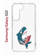 Чехол-накладка Samsung Galaxy S22 (610633) Kruche PRINT Акула