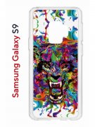 Чехол-накладка Samsung Galaxy S9  (580669) Kruche PRINT Colored beast