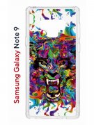 Чехол-накладка Samsung Galaxy Note 9 (591402) Kruche PRINT Colored beast